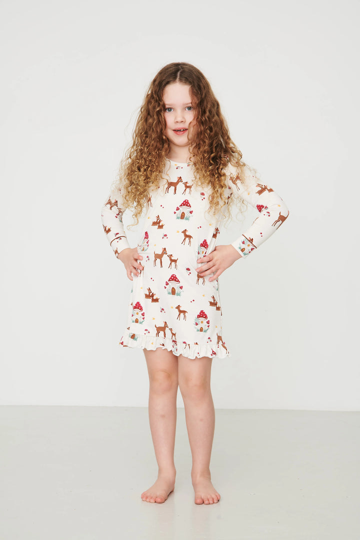 Ruffled Sleep Dress - Bambi