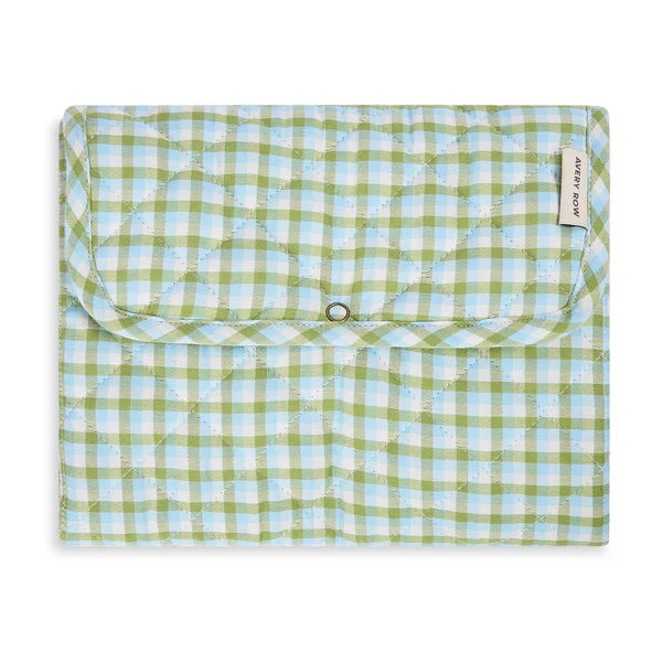 Travel Changing Mat - Green Gingham