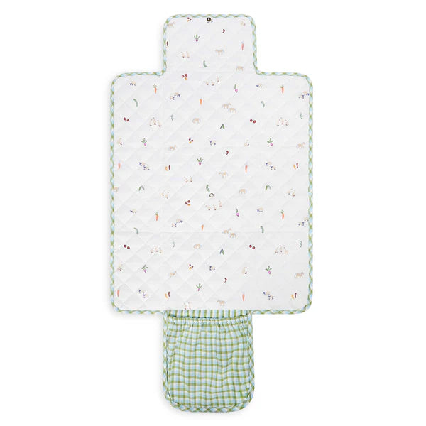 Travel Changing Mat - Green Gingham