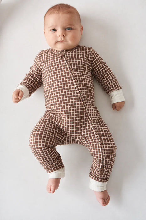 Zipper Sleeper - BROWN CHECK
