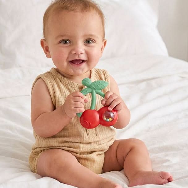Bitzy Shake™ Rattle and Teether - Cherries