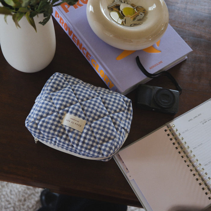 Pouch MAMA - Gingham Navy