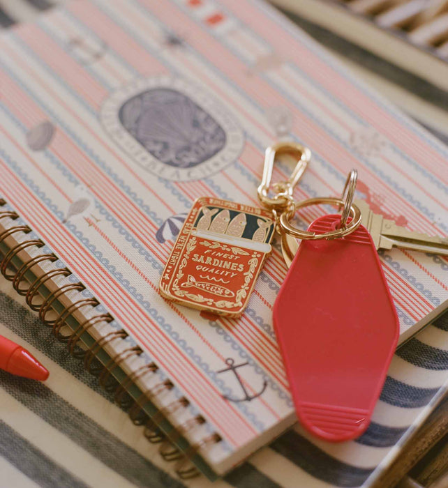 Sardine Enamel Keychain