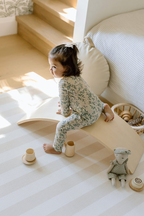 Padded Play Mat - Little Town & Latte Stripe