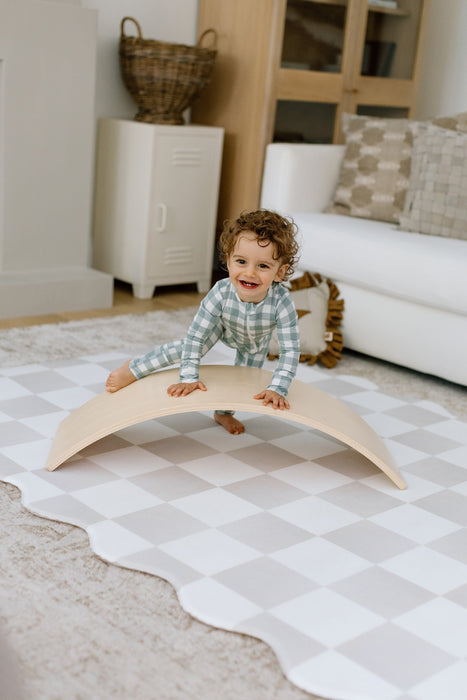Padded Play Mat - Checkers & Herringbone