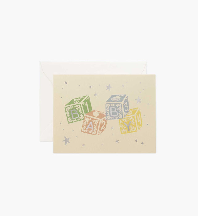 Classic Baby Blocks Card