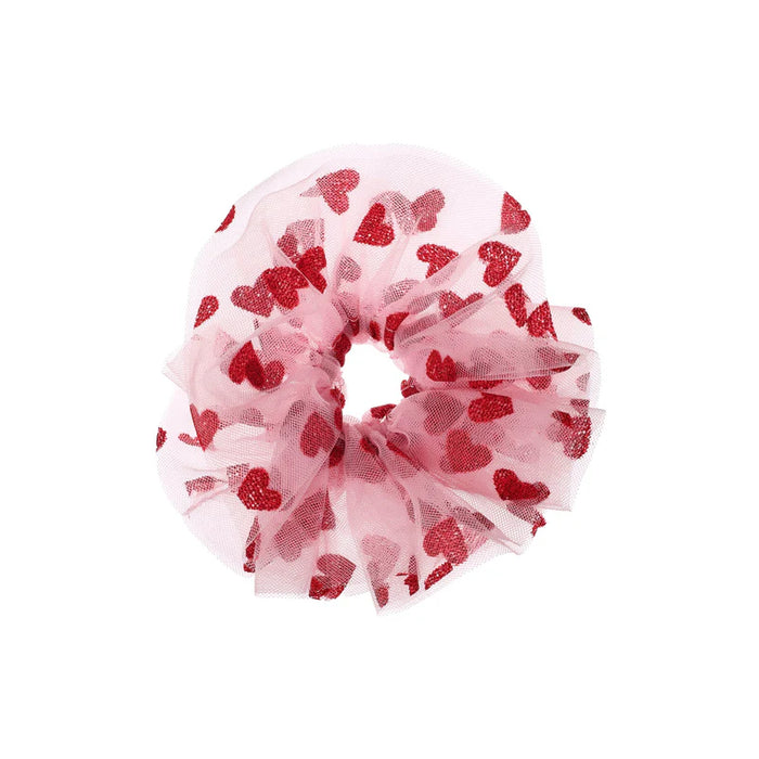 Sweet Hearts Tulle Scrunchie