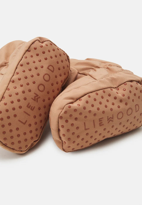 Lightweight windproof baby footies featuring practical velcro closure and non-slip soles