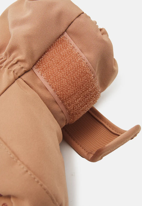 Heather baby footies with ecological water-repellent coating and soft fleece lining