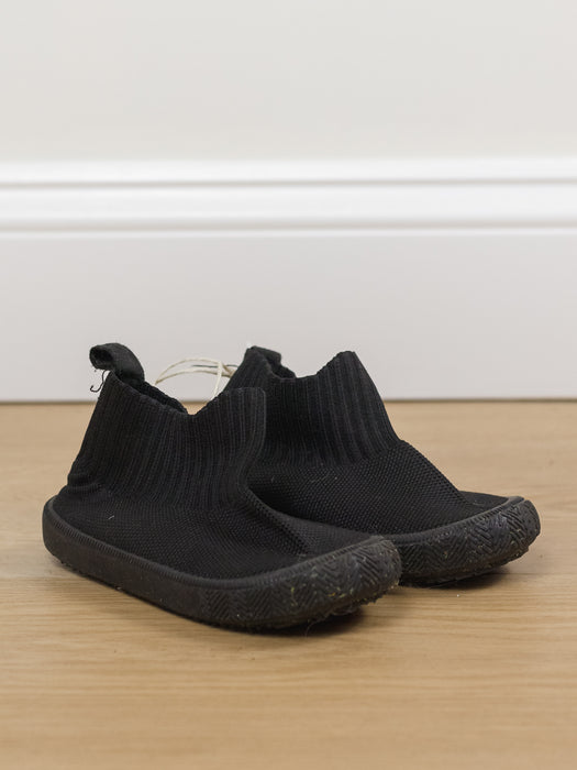 Jan + Jul - Black Slip On's