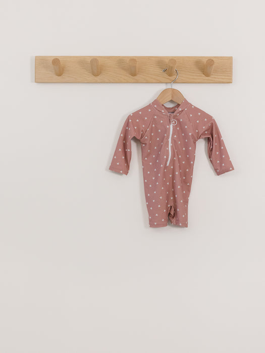 Current Tyed - Heart Shortie Rashguard Swimsuit