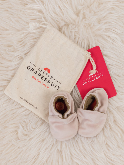 Little Grapefruit | Blush Velvet Bootie