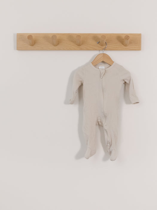 Mebie Baby Ribbed Sleeper (white)