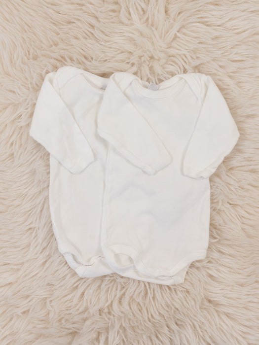 Petit Bateau - 2 Pack Long Sleeve Onesie