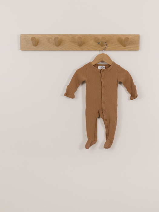 Mebie Baby Rib Knit Snap Footed Sleeper