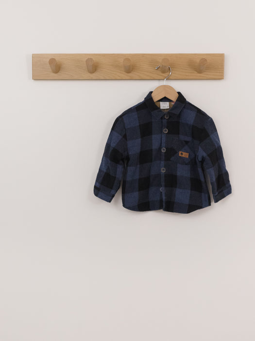 Zara Faux Shearling Lined Plaid Jacket