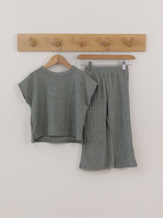 Rylee + Cru Cozy Rib Knit Set || Eucalyptus