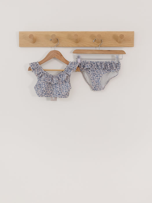Wheat | Blue Floral Ruffle Bikini