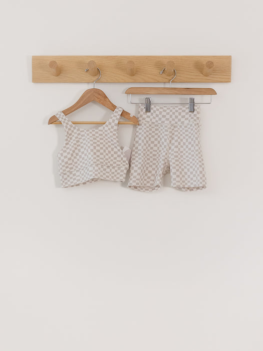 Rylee + Cru Play - Checkered Bra/Shorts Set