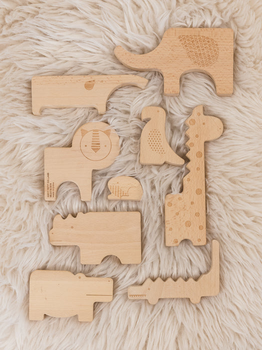 Petit Collage Safari Jumble Wooden Puzzle + Play