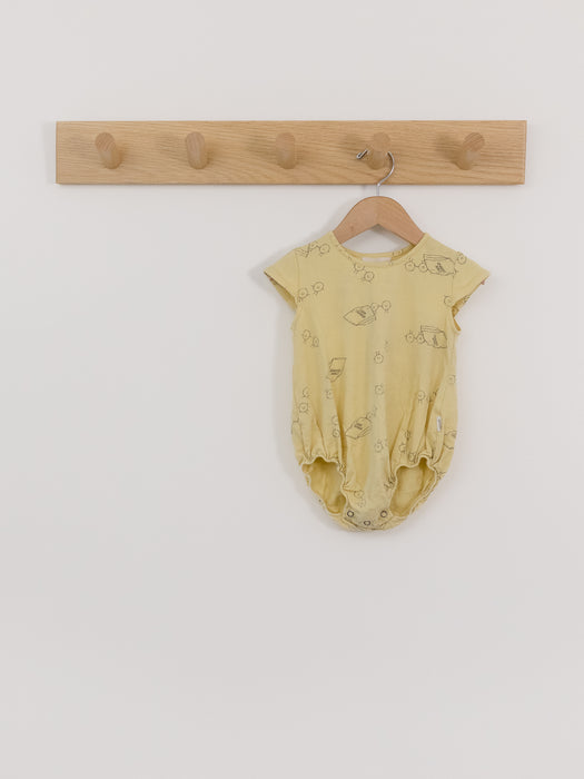 Greige Romper Yellow Mini Doughnuts