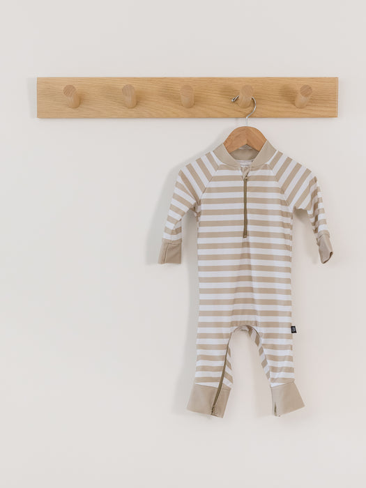 Honeysuckle Sunsuit Beige Stripe