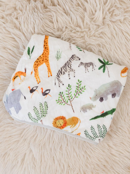Loulou Lollipop Jungle Hooded Towel