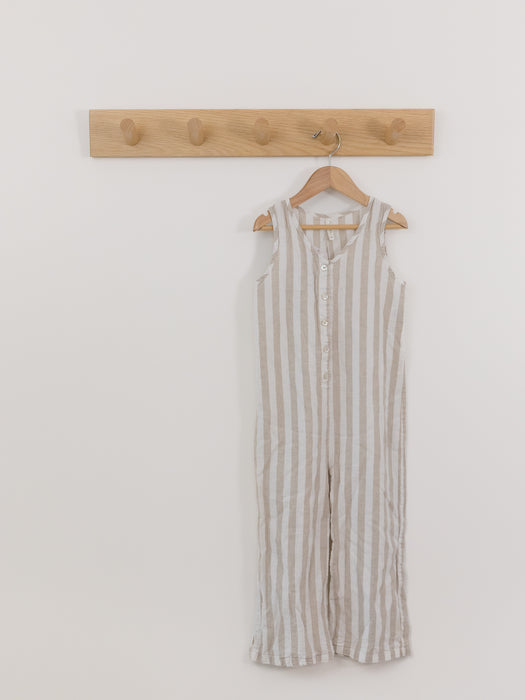 Rylee & Cru Button Up Romper Stripe