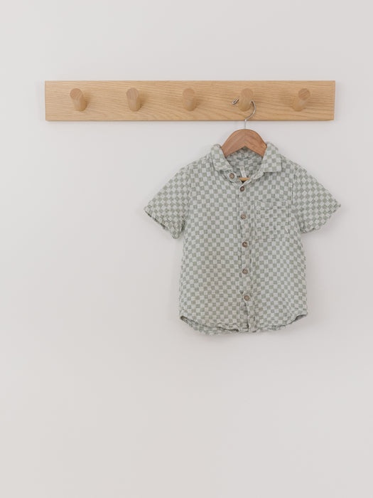 Rylee + Cru Button Up Check Top