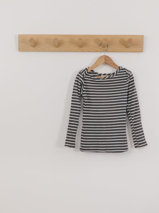 Mabo Organic Cotton Longsleeve Tee- Charcoal