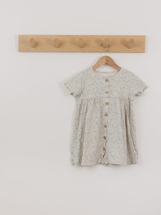 Jamie Kay Ditsy Floral Blue On Cream Dress