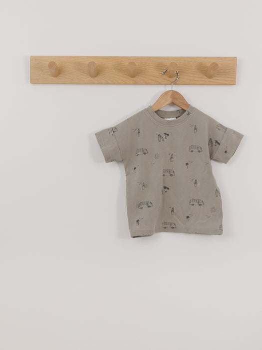 Mebie Baby Sage Surfing Motif Tee
