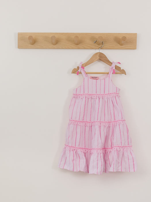 Juicy Couture Pink Striped Tassel Dress