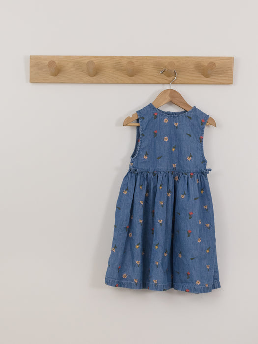 Rise Little Earthling Floral Chambray Sleeveless Dress
