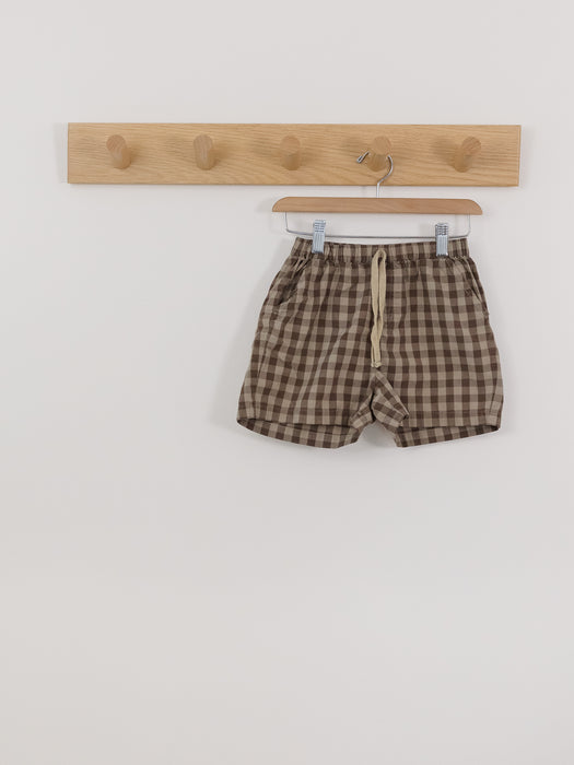 Jamie Kay Organic Cotton Louis Short - Gingham Shitake