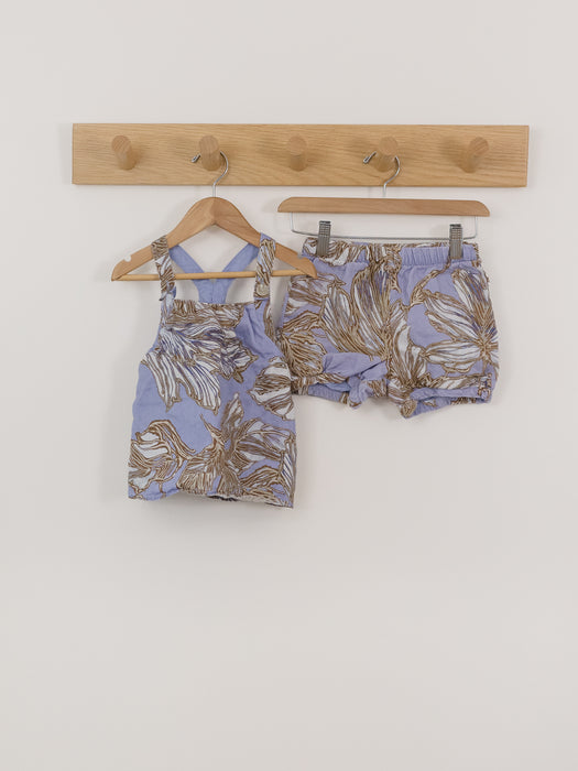 Banana Republic Baby Lavender Leaf Linen Halter Set