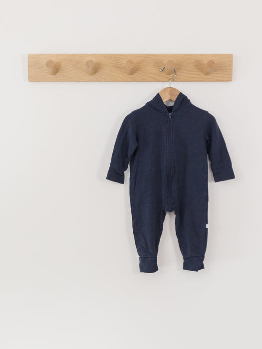 Tiny Button Apparel - Hoodie Jumpsuit || Navy