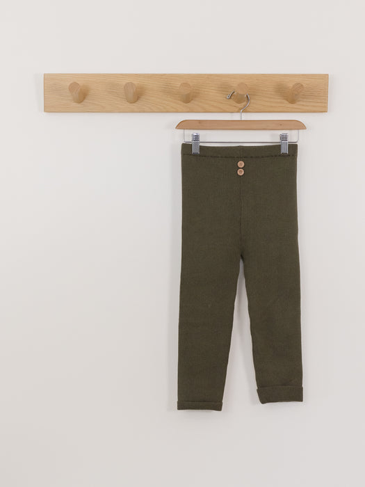 Mebie Baby Button Ribbed Leggings
