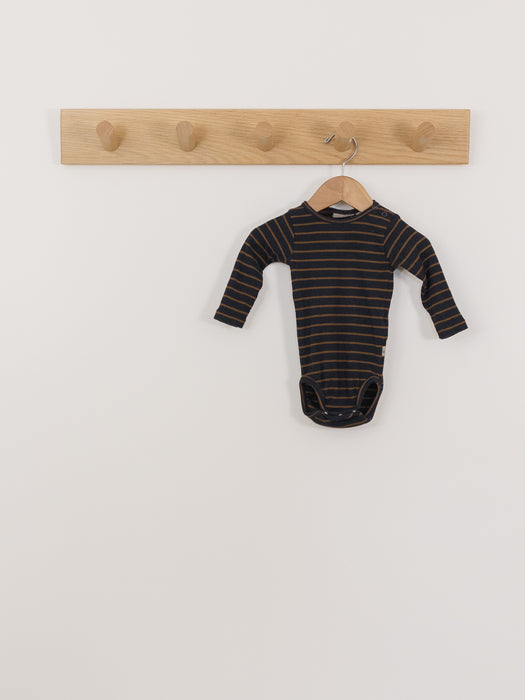 Wheat Striped Longsleeve Onesie