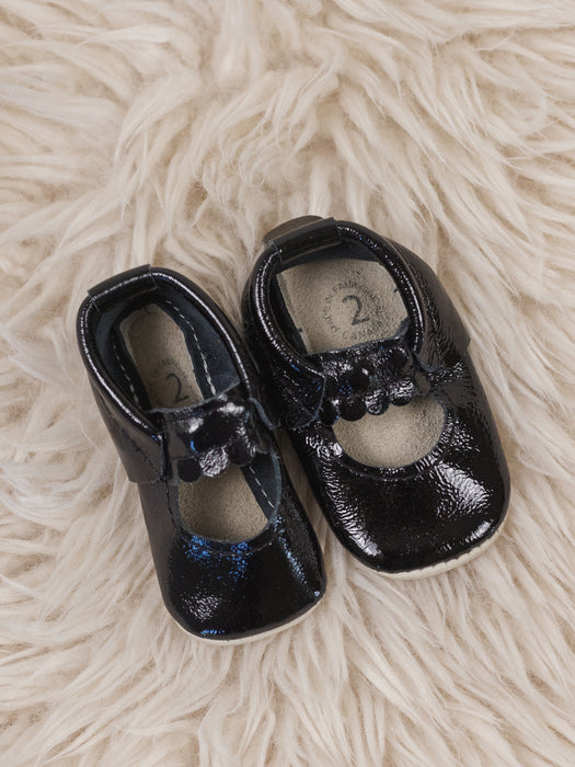 Minimoc Black Patent Mary Janes