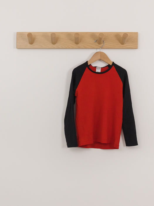 Earthlink Kids Red Raglan Long Sleeve Tee