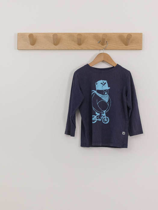 Minti Bear on a Bike Long Sleeve Tee