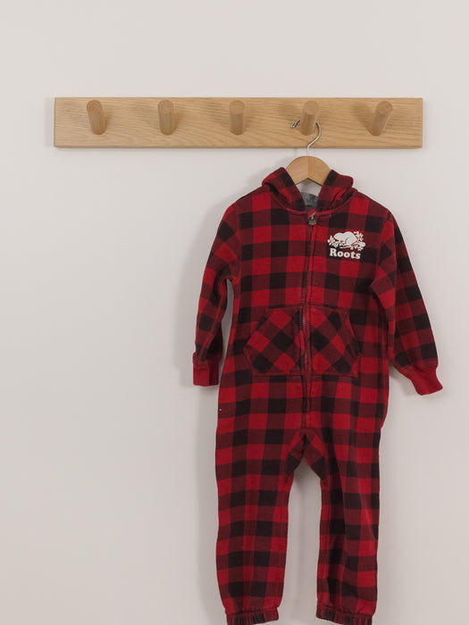 Roots Check Romper