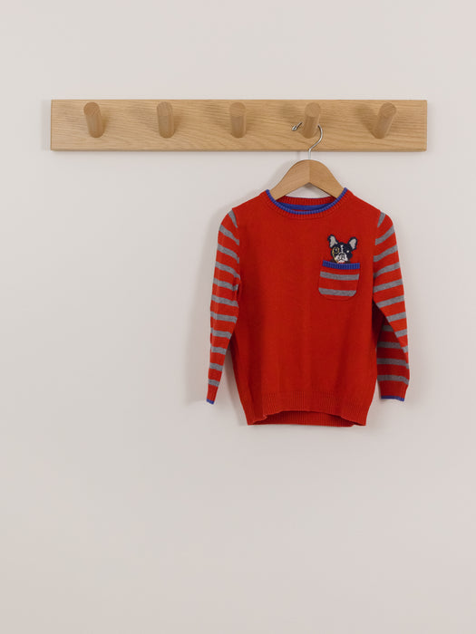 Mini Boden Puppy Pocket Sweater