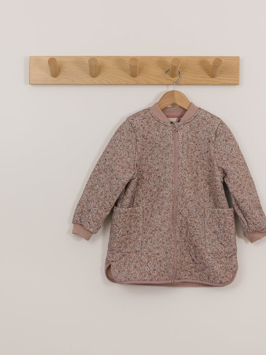 Wheat Floral Fleece Lined Coat