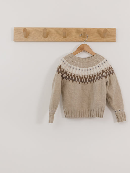 Tartine et Chocolat Camel Fair Isle Sweater