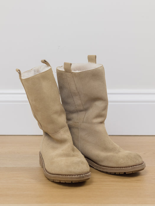 Bonpoint Leather Boots with Shearling Lining