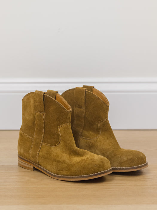 Petit Sézane Ochre Suede Boots