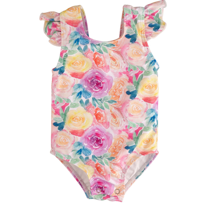 The "Isabella" Ruffle Shoulder One Piece