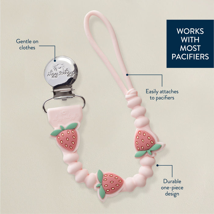 Itzy Paci Strap Plus™ - Strawberry